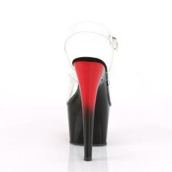 Pleaser ADORE-708BR Red Black Platform High Heels Women