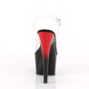 Pleaser ADORE-708BR Red Black Platform High Heels Women