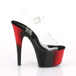 Pleaser ADORE-708BR Red Black Platform High Heels Women