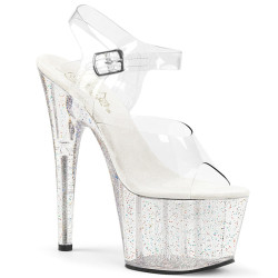Pleaser ADORE-708MG Clear Platform High Heeled Sandals