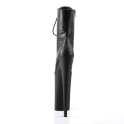 Pleaser BEYOND-1020 Black Vegan Leather Ankle Boots