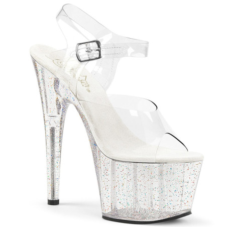Pleaser ADORE-708MG Clear Platform High Heeled Sandals