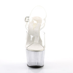 Pleaser ADORE-708MG Clear Platform High Heeled Sandals