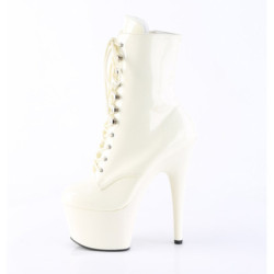 Pleaser ADORE-1020 White Patent Women Ankle Boots