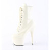 Pleaser ADORE-1020 White Patent Women Ankle Boots