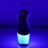 Pleaser ADORE-708UV Neon White Platform High Heel Shoes