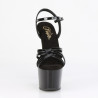 Pleaser ADORE-717 Black Strappy High Heeled Sandals