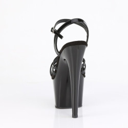 Pleaser ADORE-717 Black Strappy High Heeled Sandals