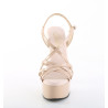 Pleaser CAPTIVA-613 Nude Strappy High Heels Sandals Women