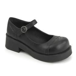 Demonia CRUX-07 Black Vegan Mary Jane Women Shoes