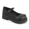 Demonia CRUX-07 Black Vegan Mary Jane Women Shoes