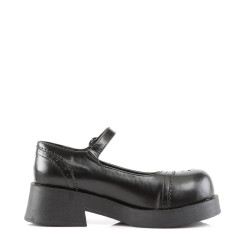 Demonia CRUX-07 Black Vegan Mary Jane Women Shoes
