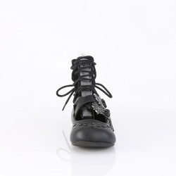 Demonia DAISY-11 Black Vegan Strapy Women Ballerina