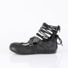 Demonia DAISY-11 Black Vegan Strapy Women Ballerina