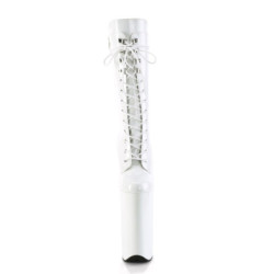 Pleaser BEYOND-1050 White Patent Ankle High Boots Women