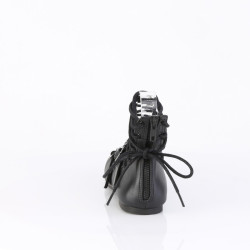 Demonia DAISY-11 Black Vegan Strapy Women Ballerina