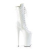 Pleaser BEYOND-1050 White Patent Ankle High Boots Women