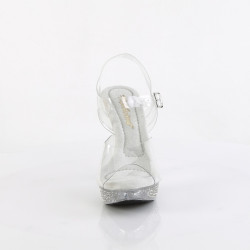 Fabulicious ELEGANT-408 Clear Strass Heeled Sandals