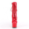 Pleaser ADORE-1020 Red Patent High Heeled Ankle Boots
