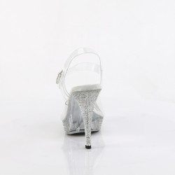 Fabulicious ELEGANT-408 Clear Strass Heeled Sandals