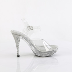 Fabulicious ELEGANT-408 Clear Strass Heeled Sandals