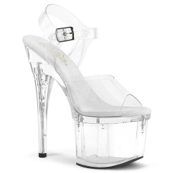 Pleaser ESTEEM-708 Clear Platform High Heeled Shoes