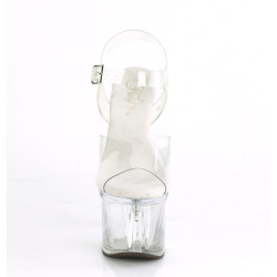 Pleaser ESTEEM-708 Clear Platform High Heeled Shoes