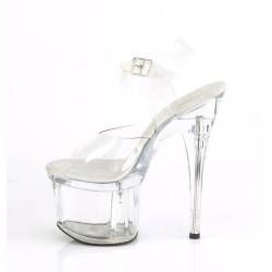 Pleaser ESTEEM-708 Clear Platform High Heeled Shoes