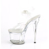 Pleaser ESTEEM-708 Clear Platform High Heeled Shoes