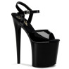 Pleaser FLAMINGO-809 Black Patent Pole Dance High Heels