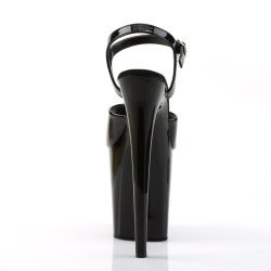 Pleaser FLAMINGO-809 Black Patent Pole Dance High Heels