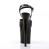 Pleaser FLAMINGO-809 Black Patent Pole Dance High Heels