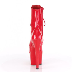 Pleaser ADORE-1020 Red Patent High Heeled Ankle Boots
