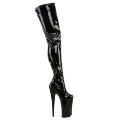 Pleaser BEYOND-4000 Black Platform Crotch High Boots