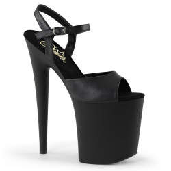 Pleaser FLAMINGO-809 Black Vegan Pole Dance High Heels