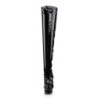 Pleaser BLONDIE-3000 Black Patent Pewter Chrome Sale
