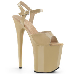 Pleaser FLAMINGO-809 Cream Pole Dance High Heels Shoes