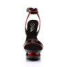 Pleaser BLONDIE-631-2 Black-Red High Heels Women Shoes