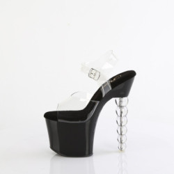 Pleaser BLISS-708 Black Pearl Heeled Platform Shoes