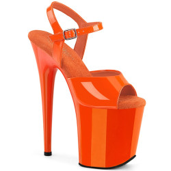 Pleaser FLAMINGO-809 Orange Pole Dance High Heels Shoes