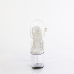 Pleaser BLISS-708 Clear Pearl Heeled Platform Shoes