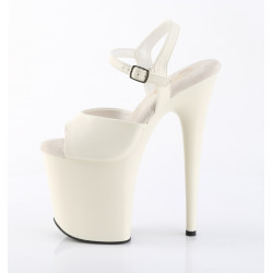 Pleaser FLAMINGO-809 White Pole Dance High Heels Shoes