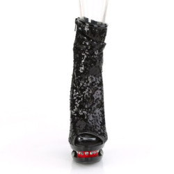 Pleaser BLONDIE-R-1008 Black Sequins Black-Red Sale