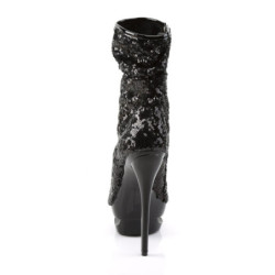 Pleaser BLONDIE-R-1008 Black Sequins Sale Women