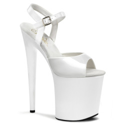 Pleaser FLAMINGO-809 White Platform Pole Dance High Heels