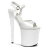Pleaser FLAMINGO-809 White Platform Pole Dance High Heels