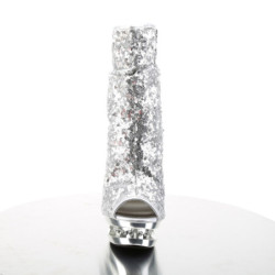 Pleaser BLONDIE-R-1008 Silver Sequins Chrome Sale Women