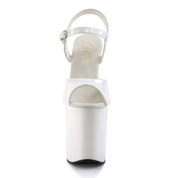 Pleaser FLAMINGO-809 White Platform Pole Dance High Heels