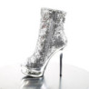 Pleaser BLONDIE-R-1008 Silver Sequins Chrome Sale Women