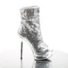 Pleaser BLONDIE-R-1008 Silver Sequins Chrome Sale Women